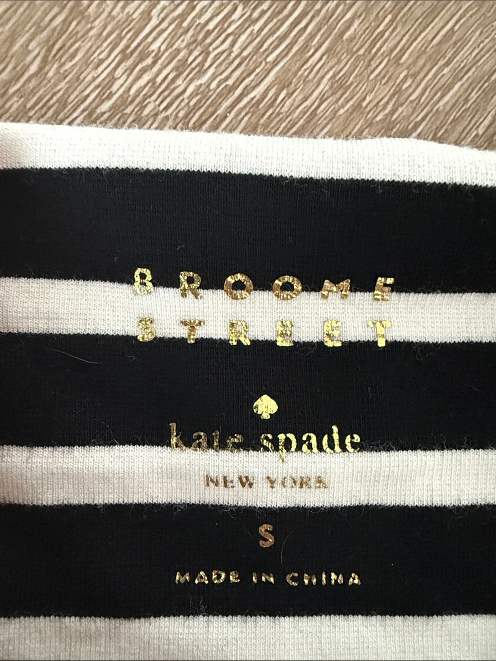 kate spade Black and White Striped Long-Sleeve Fit & Flare Dress